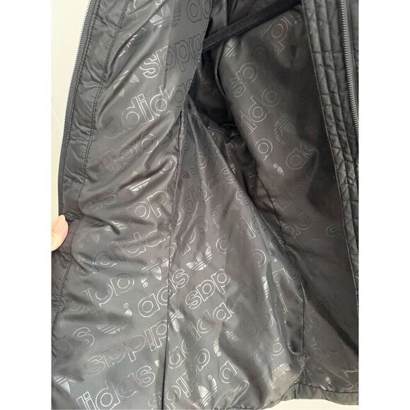 adidas Originals Three Stripe Slim Padded Puffer Jacket, Women’s Size Small, Bla - Picture 12 of 13